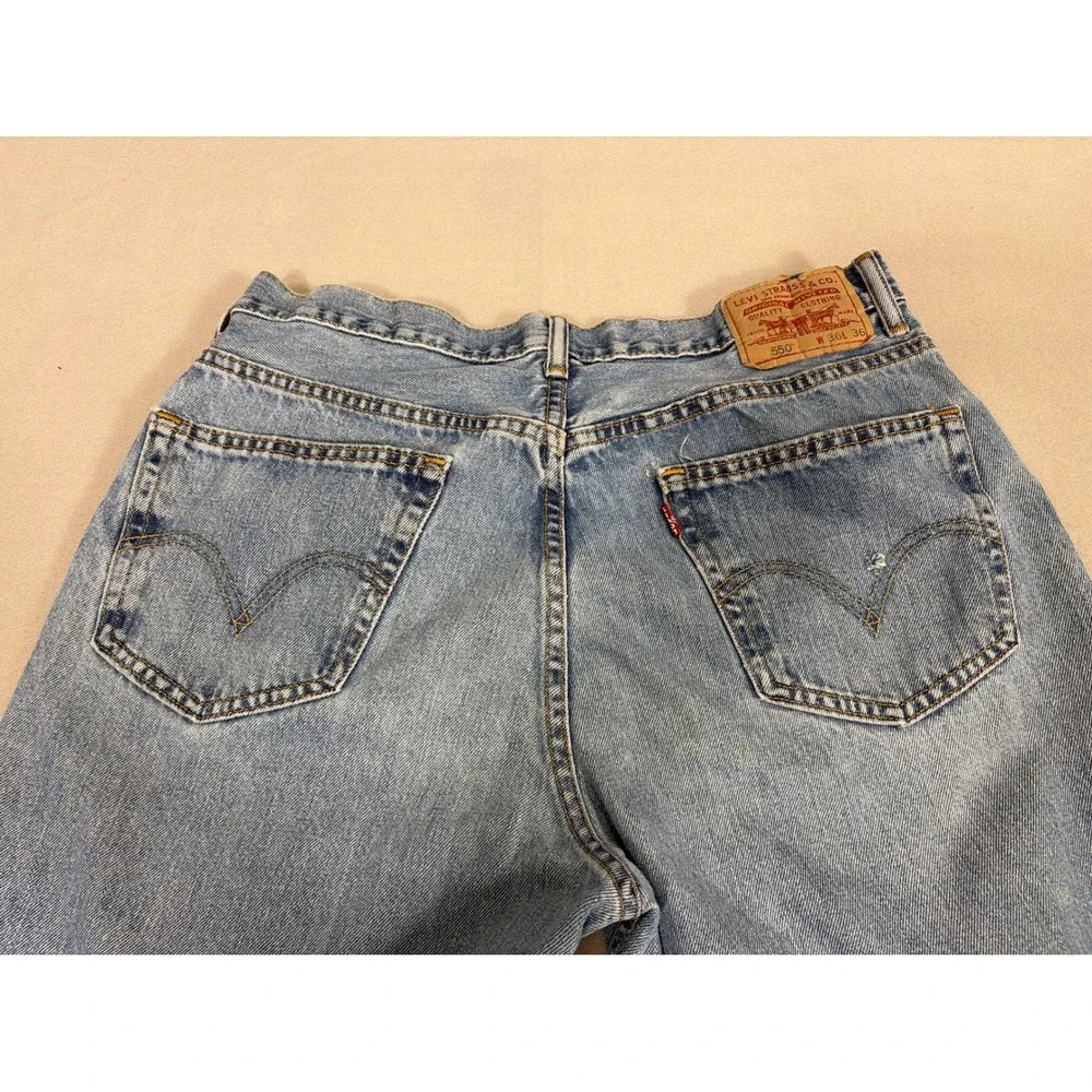 Levis 550 Relaxed Fit Mens Jeans Light Wash Denim 36x36 0638